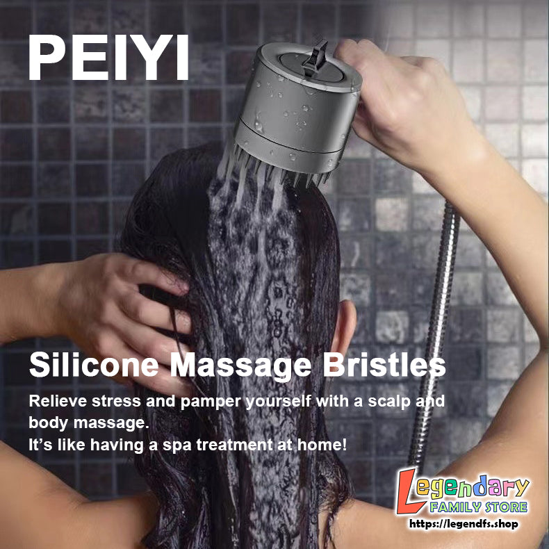 PEIYI High-Pressure Comfort Massage Shower Head with Cotton Filter, Three-Mode Shower Spray and Household Cleaning Nozzle