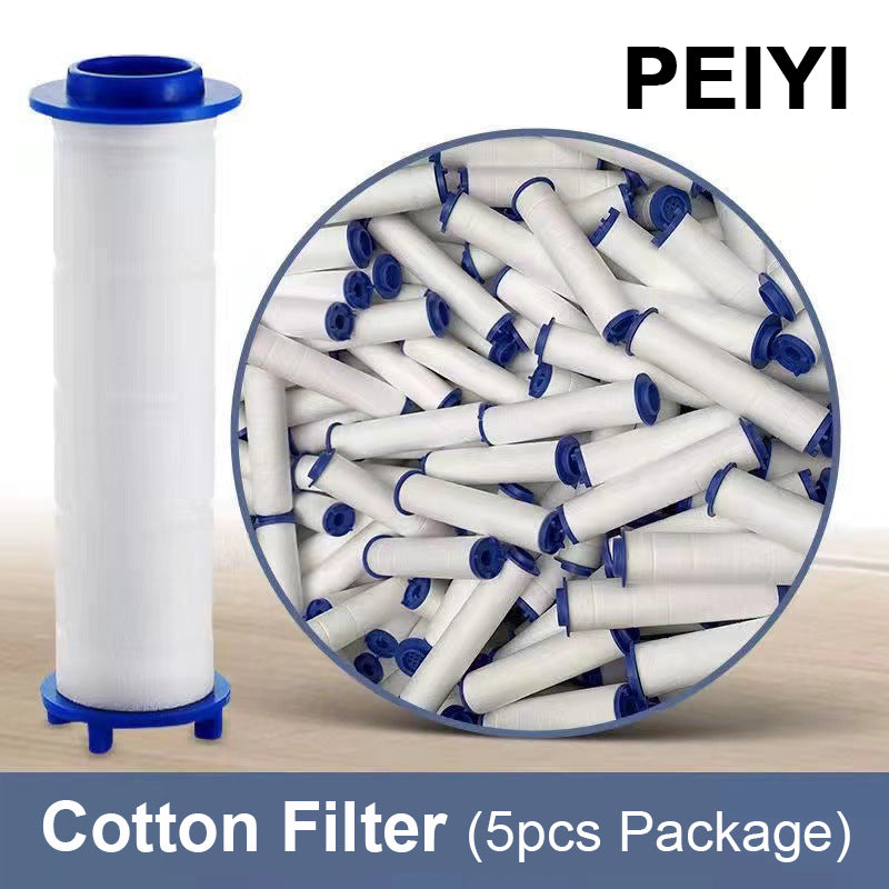 PEIYI High-Pressure Comfort Massage Shower Head with Cotton Filter, Three-Mode Shower Spray and Household Cleaning Nozzle